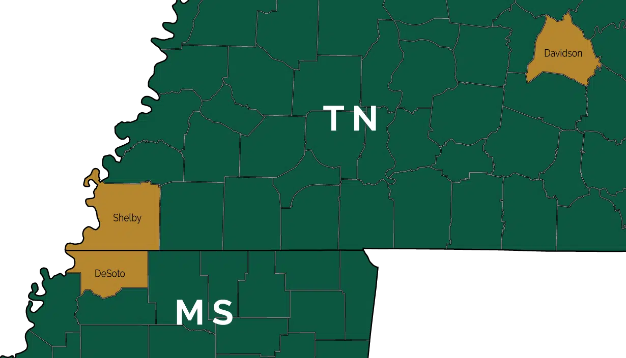 TN service area map