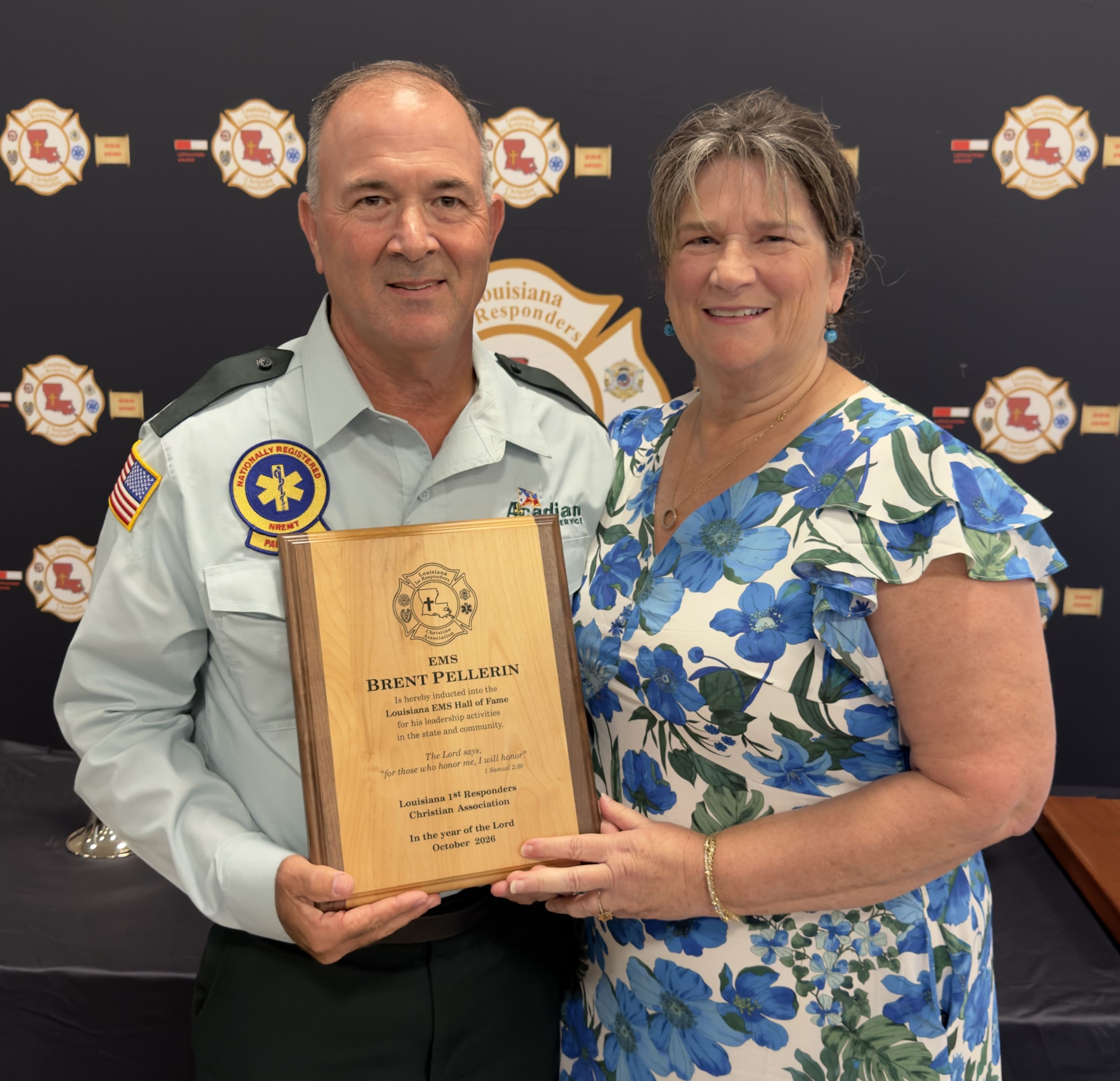 AASI Brent Pellegrin Acadian Ambulance paramedic Brent Pellegrin and his wife