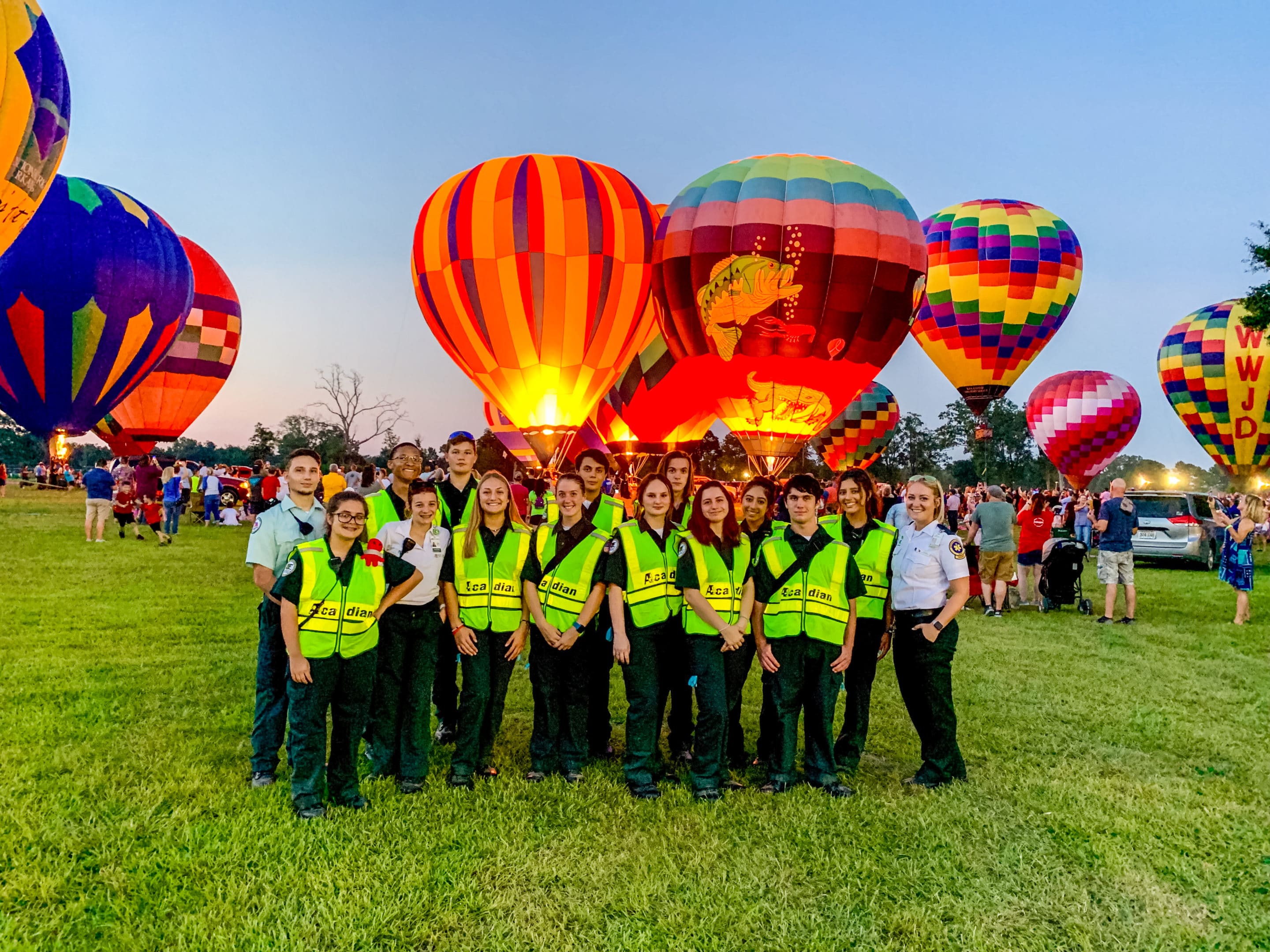 acadian ambulance team at hot air balloon fest