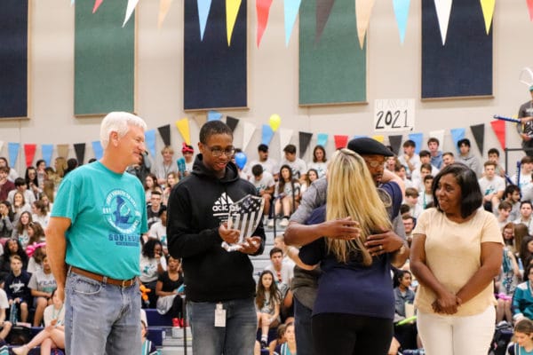 Southside High School student honored for saving father's life