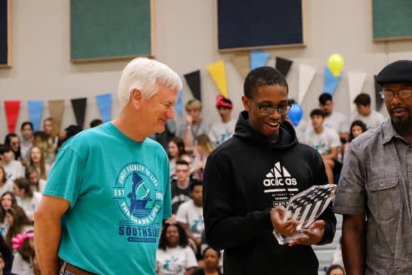 Southside High School student honored for saving father's life