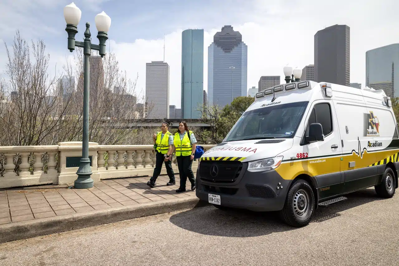 Medics with Houston Skyline