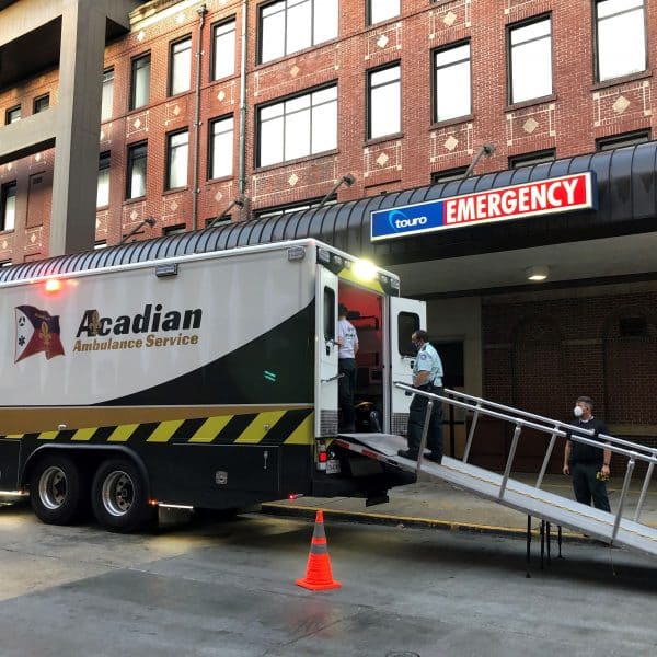 Acadian Ambulance outside of Touro