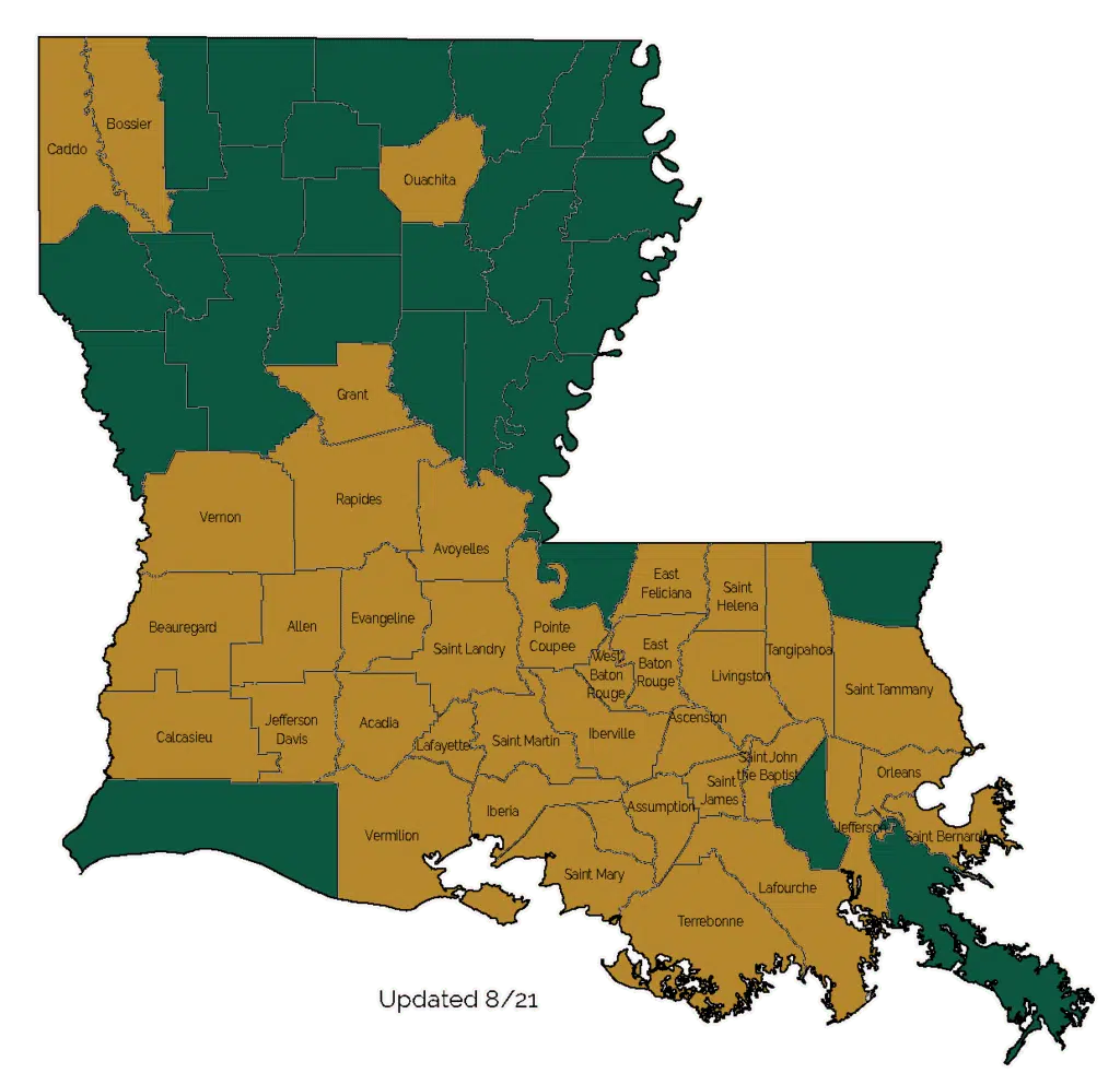 Louisiana Service Map