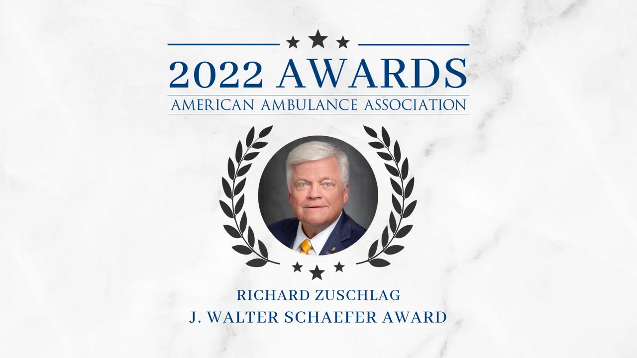 Richard Zuschlag honored by the American Ambulance Association